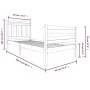 White solid wood bed frame 90x200 cm by vidaXL, Beds and slatted bases - Ref: Foro24-3100640, Price: 103,56 €, Discount: %
