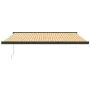 Toldo retráctil aluminio y tela amarillo y blanco 4x3 m de vidaXL, Toldos - Ref: Foro24-3154558, Precio: 479,18 €, Descuento: %