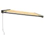 Aluminum and yellow and white fabric retractable awning 4x3 m by vidaXL, Awnings - Ref: Foro24-3154558, Price: 487,63 €, Disc...