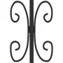 Black coated steel spear point fence gate 406x120cm by vidaXL, garden gates - Ref: Foro24-151099, Price: 414,79 €, Discount: %