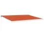 Toldo retráctil aluminio y tela naranja y marrón 4x3 m de vidaXL, Toldos - Ref: Foro24-3154543, Precio: 891,49 €, Descuento: %