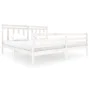 Estructura de cama madera maciza blanca 200x200 cm de vidaXL, Camas y somieres - Ref: Foro24-3100675, Precio: 149,58 €, Descu...