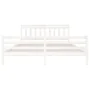 Estructura de cama madera maciza blanca 200x200 cm de vidaXL, Camas y somieres - Ref: Foro24-3100675, Precio: 149,58 €, Descu...