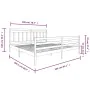Estructura de cama madera maciza blanca 200x200 cm de vidaXL, Camas y somieres - Ref: Foro24-3100675, Precio: 149,58 €, Descu...