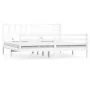 White solid wood bed frame 200x200 cm by vidaXL, Beds and slatted bases - Ref: Foro24-3101109, Price: 177,00 €, Discount: %