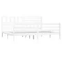 White solid wood bed frame 200x200 cm by vidaXL, Beds and slatted bases - Ref: Foro24-3101109, Price: 177,00 €, Discount: %