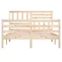Solid wood bed frame 120x200 cm by vidaXL, Beds and slatted bases - Ref: Foro24-3101083, Price: 125,26 €, Discount: %