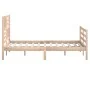 Solid wood bed frame 120x200 cm by vidaXL, Beds and slatted bases - Ref: Foro24-3101083, Price: 125,26 €, Discount: %