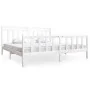 White solid wood bed frame 200x200 cm by vidaXL, Beds and slatted bases - Ref: Foro24-3100979, Price: 149,57 €, Discount: %