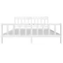 White solid wood bed frame 200x200 cm by vidaXL, Beds and slatted bases - Ref: Foro24-3100979, Price: 149,57 €, Discount: %