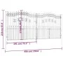 Black coated steel spear point fence gate 406x223 cm by vidaXL, garden gates - Ref: Foro24-151103, Price: 594,58 €, Discount: %