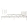 White solid wood bed frame 200x200 cm by vidaXL, Beds and slatted bases - Ref: Foro24-3100979, Price: 149,57 €, Discount: %