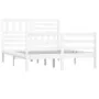 Weißer Massivholzbettrahmen 120x200 cm von vidaXL, Betten und Lattenroste - Ref: Foro24-3101084, Preis: 142,53 €, Rabatt: %