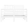 Weißer Massivholzbettrahmen 120x200 cm von vidaXL, Betten und Lattenroste - Ref: Foro24-3101084, Preis: 142,53 €, Rabatt: %