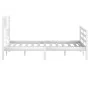 Weißer Massivholzbettrahmen 120x200 cm von vidaXL, Betten und Lattenroste - Ref: Foro24-3101084, Preis: 142,53 €, Rabatt: %