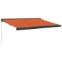 Toldo retráctil aluminio y tela naranja y marrón 3x2,5 m de vidaXL, Toldos - Ref: Foro24-3154566, Precio: 444,03 €, Descuento: %