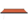 Toldo retráctil aluminio y tela naranja y marrón 3x2,5 m de vidaXL, Toldos - Ref: Foro24-3154566, Precio: 444,03 €, Descuento: %