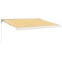 Retractable aluminum and white and yellow fabric awning 3x2.5 m by vidaXL, Awnings - Ref: Foro24-3154531, Price: 484,67 €, Di...