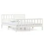 White solid wood bed frame 140x190 cm by vidaXL, Beds and slatted bases - Ref: Foro24-3101134, Price: 153,90 €, Discount: %