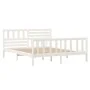 White solid wood bed frame 140x190 cm by vidaXL, Beds and slatted bases - Ref: Foro24-3101134, Price: 153,90 €, Discount: %