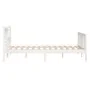 White solid wood bed frame 140x190 cm by vidaXL, Beds and slatted bases - Ref: Foro24-3101134, Price: 153,90 €, Discount: %
