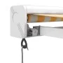 Retractable aluminum and white and yellow fabric awning 3x2.5 m by vidaXL, Awnings - Ref: Foro24-3154531, Price: 484,67 €, Di...