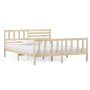 Solid wood bed frame 120x200 cm by vidaXL, Beds and slatted bases - Ref: Foro24-3101148, Price: 128,76 €, Discount: %