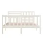 White solid wood bed frame 140x200 cm by vidaXL, Beds and slatted bases - Ref: Foro24-3101154, Price: 150,44 €, Discount: %