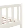 White solid wood bed frame 140x200 cm by vidaXL, Beds and slatted bases - Ref: Foro24-3101154, Price: 150,44 €, Discount: %