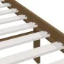 Honey brown solid wood bed frame 200x200 cm by vidaXL, Beds and slatted bases - Ref: Foro24-3101111, Price: 193,20 €, Discoun...