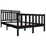 Estructura de cama de madera maciza negra 140x190 cm de vidaXL, Camas y somieres - Ref: Foro24-3100703, Precio: 171,46 €, Des...