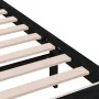 Black solid wood bed frame 140x190 cm by vidaXL, Beds and slatted bases - Ref: Foro24-3100703, Price: 171,46 €, Discount: %