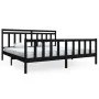Estructura de cama de madera maciza negra 200x200 cm de vidaXL, Camas y somieres - Ref: Foro24-3100982, Precio: 199,87 €, Des...