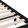 Estructura de cama de madera maciza negra 200x200 cm de vidaXL, Camas y somieres - Ref: Foro24-3100982, Precio: 199,87 €, Des...
