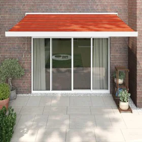 Retractable aluminum awning and orange and brown fabric 3x2.5 m by vidaXL, Awnings - Ref: Foro24-3154541, Price: 428,68 €, Di...