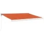 Retractable aluminum awning and orange and brown fabric 3x2.5 m by vidaXL, Awnings - Ref: Foro24-3154541, Price: 428,68 €, Di...
