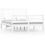 Weißer Massivholzbettrahmen 160x200 cm von vidaXL, Betten und Lattenroste - Ref: Foro24-3101099, Preis: 160,91 €, Rabatt: %