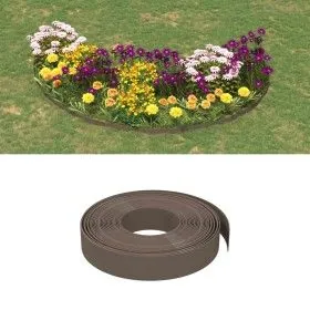 Gartenumrandung aus braunem Polyethylen, 10 m, 10 cm von vidaXL, Garteneinfassung und Einfassung - Ref: Foro24-154395, Preis:...