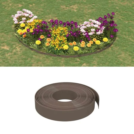 Brown polyethylene garden border 10 m 10 cm by vidaXL, Garden edging and edging - Ref: Foro24-154395, Price: 24,28 €, Discoun...