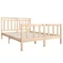 Estructura de cama de madera maciza 150x200 cm de vidaXL, Camas y somieres - Ref: Foro24-3100963, Precio: 151,13 €, Descuento: %