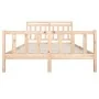 Estructura de cama de madera maciza 150x200 cm de vidaXL, Camas y somieres - Ref: Foro24-3100963, Precio: 151,13 €, Descuento: %