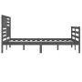Estructura de cama de madera maciza gris 200x200 cm de vidaXL, Camas y somieres - Ref: Foro24-3101110, Precio: 193,82 €, Desc...