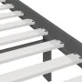 Estructura de cama de madera maciza gris 200x200 cm de vidaXL, Camas y somieres - Ref: Foro24-3101110, Precio: 193,82 €, Desc...