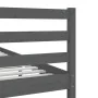 Estructura de cama de madera maciza gris 200x200 cm de vidaXL, Camas y somieres - Ref: Foro24-3101110, Precio: 193,82 €, Desc...