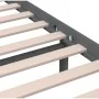 Gray solid wood bed frame 150x200 cm by vidaXL, Beds and slatted bases - Ref: Foro24-3101160, Price: 168,17 €, Discount: %