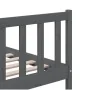 Gray solid wood bed frame 150x200 cm by vidaXL, Beds and slatted bases - Ref: Foro24-3101160, Price: 168,17 €, Discount: %