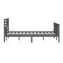 Estructura de cama de madera maciza gris 200x200 cm de vidaXL, Camas y somieres - Ref: Foro24-3101175, Precio: 191,62 €, Desc...