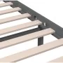 Estructura de cama de madera maciza gris 200x200 cm de vidaXL, Camas y somieres - Ref: Foro24-3101175, Precio: 191,62 €, Desc...