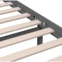 Gray solid wood bed frame 200x200 cm by vidaXL, Beds and slatted bases - Ref: Foro24-3101175, Price: 191,46 €, Discount: %