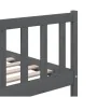 Estructura de cama de madera maciza gris 200x200 cm de vidaXL, Camas y somieres - Ref: Foro24-3101175, Precio: 191,62 €, Desc...